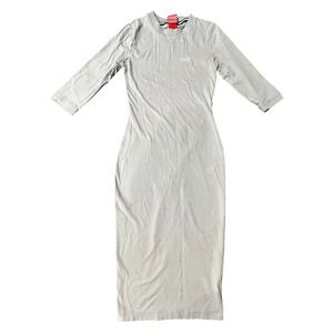 NIKE WOMEN'S BODYCON 3QT DRESS AO5352-091 XSMALL LIGHT GRAY